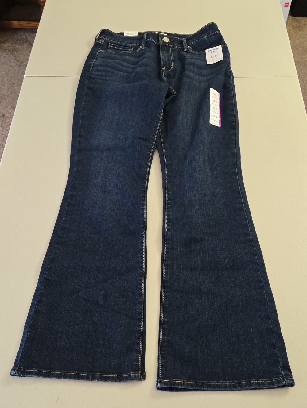Denizen By Levi's Dark Blue Women's Flare Jeans
